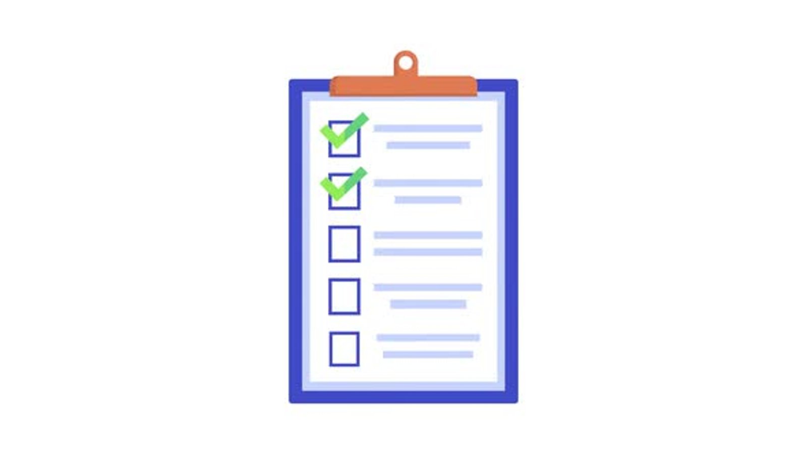 Animated Checklist Filling on Clipboard with Green Checkmarks ...
