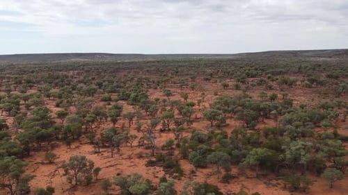 Aerial view of a very remote area in the Australian outback