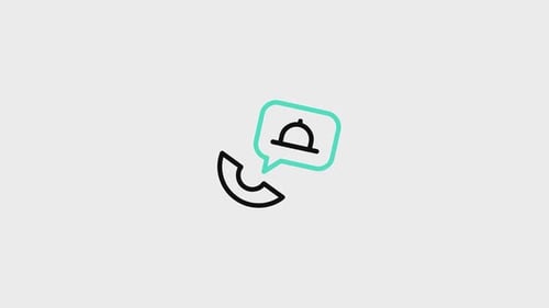 Minimalist Animated Food Delivery Service Call Icon