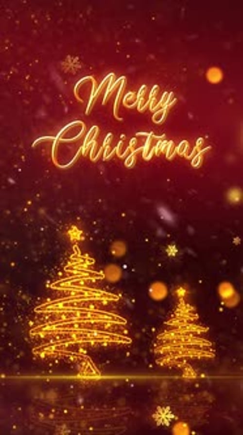 Weihnachtsbäume Frohe Weihnachten Hintergrund 13 - Vertikales Video