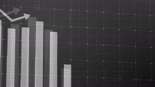 Negative Business Graph Report Animation White Color