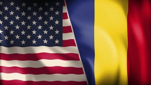 Usa And Romania Background Loop