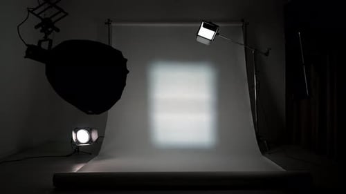 Professional Studio for Photo and Video Production Filming with Modern Lighting Equipment Large