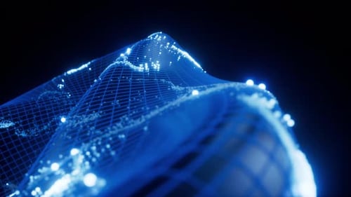 Abstract curve geometry with flowing particles