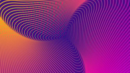 Fluid Abstract Neon Line Wave Loop Background Animation