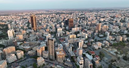 Aerial View of Business Centers and Glass Skyscrapers in the Metropolis