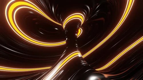 Orange And White And Black Glowing Abstract Background Vj Loop In HD
