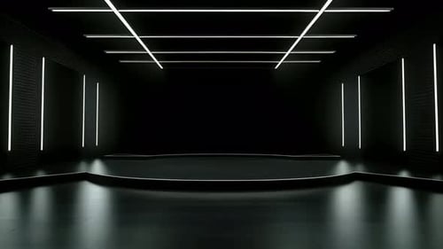 podium Futuristic showcase with platform for product displaying. Empty modern stage display