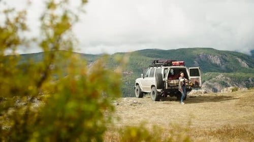 Adventurous Road Trip in Scenic Mountain Landscape