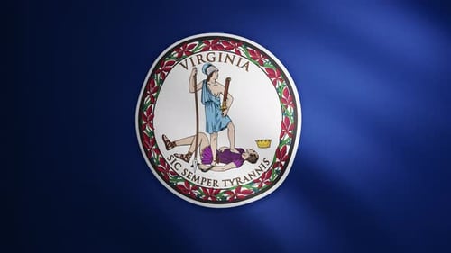 Waving Virginia State Flag