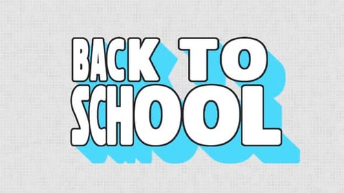 Back To School Kinetic Warp Stretchy Title Animation