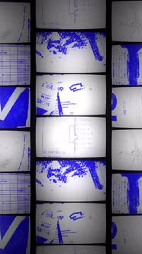 Abstract Blue Grunge Glitch Background for Vertical Video