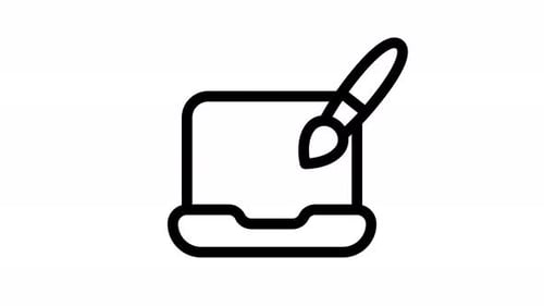 animation d'icônes de ligne de conception