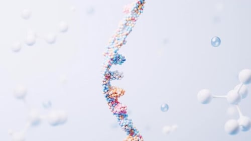 Abstract DNA Helix and Molecular Structures Animation Loop