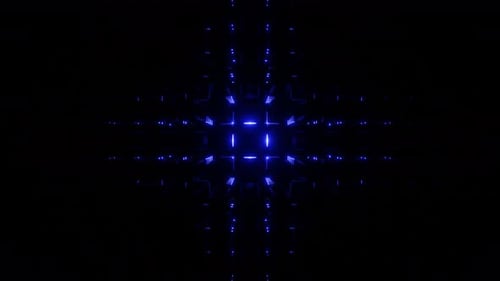 Blue Abstract Cube Volume Background Vj Loop in 4K