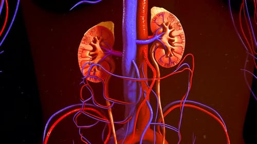 Detailed 3D Animation of Human Kidney and Vascular System