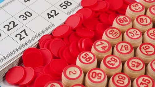 Bingo Game Parts: Cylinders, Cards and Discs