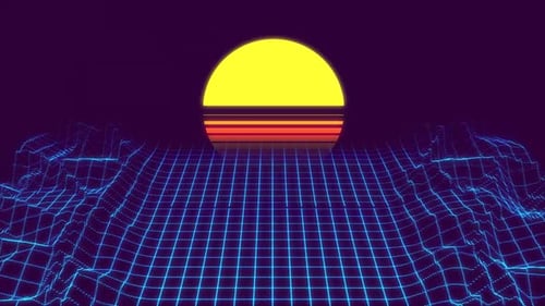 80s Retro Grid Background