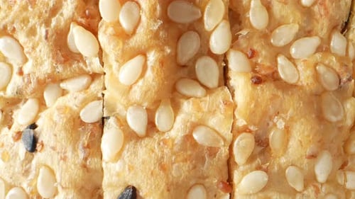 Close Up of a Tasty Baked Snack Food
