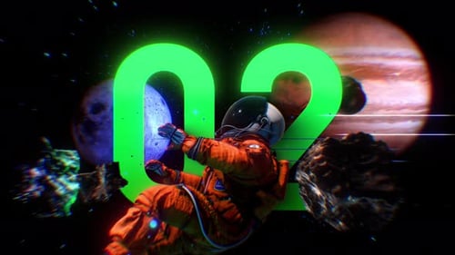 Countdown Nummer 02 zum Thema Astronaut im Weltraum