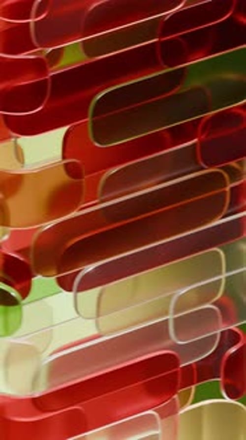 Color Glass Shapes 3D Loop