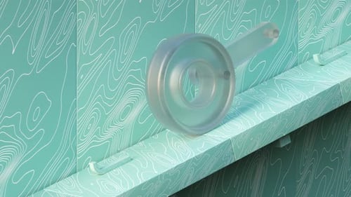 Transparent Abstract Spool Rolling on Modern Contour Lines