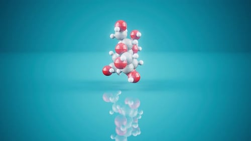 Conceptual 3D animation of a lactose molecule
