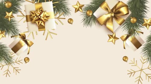 Elegant Christmas Holiday Festive Animated Frame Background