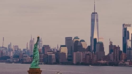 Liberty Statue Above New York City Liberty Monument Statue of Liberty in New York City New York City