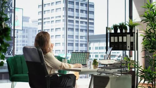 Professional Female Leader Evaluating Trading Risks Before Making Investment