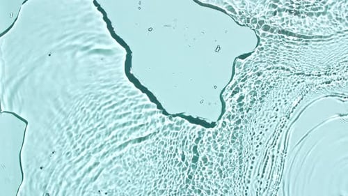 Water Surface Texture Top View Water Waves Blue Colored Sun and Shadows Pure Blue Water with