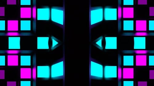 Cyan And Pink Strobe Lights System Kaleidoscope Background Vj Loop In 4K