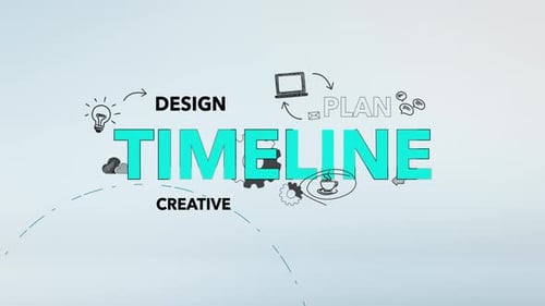 Animated Timeline Concept with Design and Planning Icons