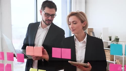 Business Team Brainstorming Ideas in Modern Office