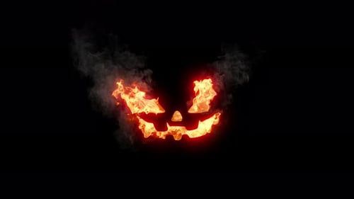 Halloween Kürbis-Feuer-Silhouette