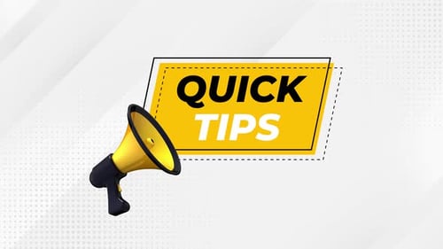 Modern Animated Megaphone Quick Tips Alert