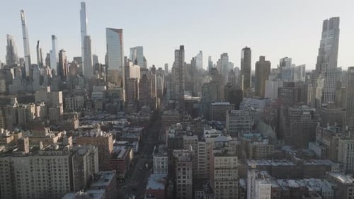 Aerial view of skyscrapers in New York City