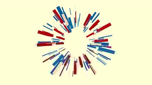 Animated Abstract Background with Simple Gradient Radial Rays