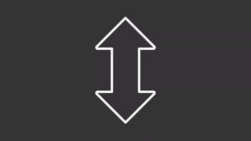 Animated linear two way arrow icon