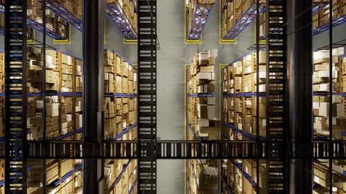 Animated 3D Warehouse Logistic Fly Through