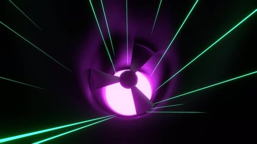 Purple And Turquoise Bright Neon Ventilation Background Vj Loop In 4K