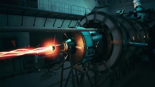 Glow of Nuclear Reactor Core Powered