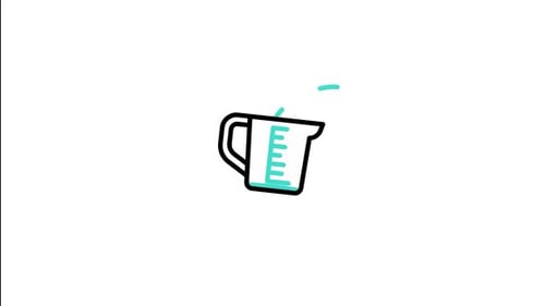 Animated Flat Design Measuring Cup Liquid Fill