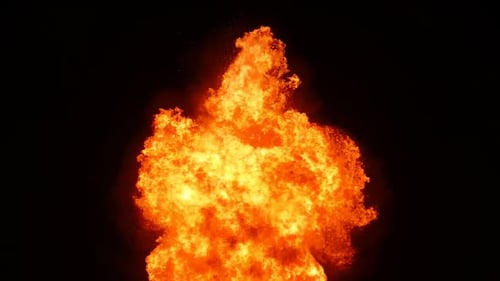 Aggressive Firestorm Flames Twisting Upward