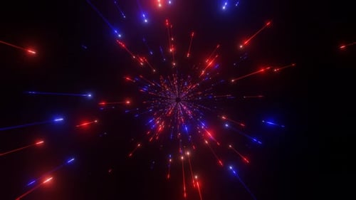 Red And Blue Moving Glitter Background Vj Loop In 4K