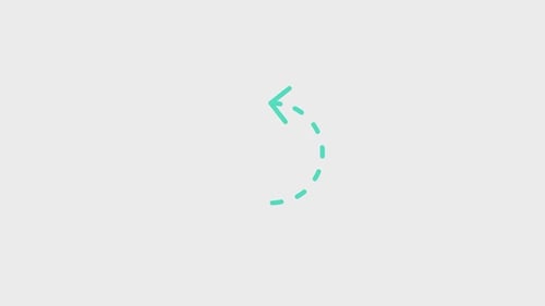 Animated Flat Design Refresh or Undo Circular Arrow Icon