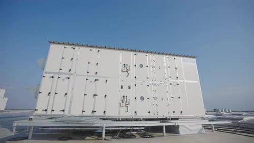 Large HVAC System on a Building Rooftop