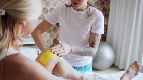 Senior Woman on Physiotherapy in Resort