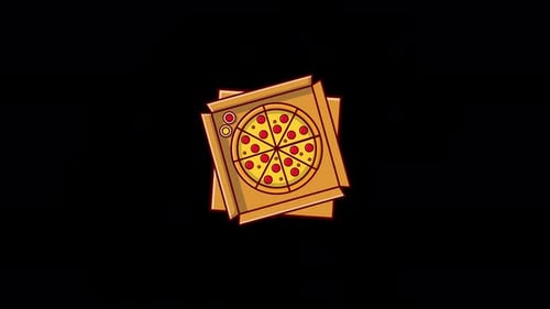 Animated Pizza with Sauce Video - Transparent