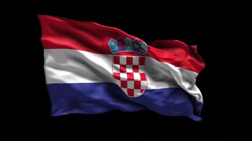 Croatia Flag Flowing In The Wind